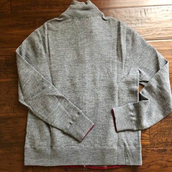 Banana Republic mens gray zip up sweater L large - Picture 5 of 5